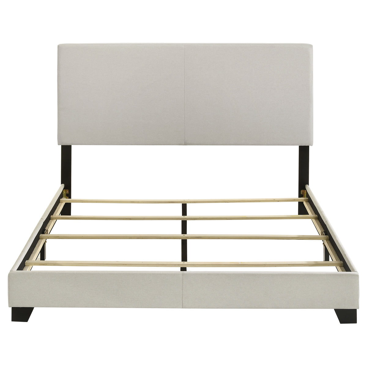 Dorian Fabric Upholstered Panel Bed - Queen, Cream