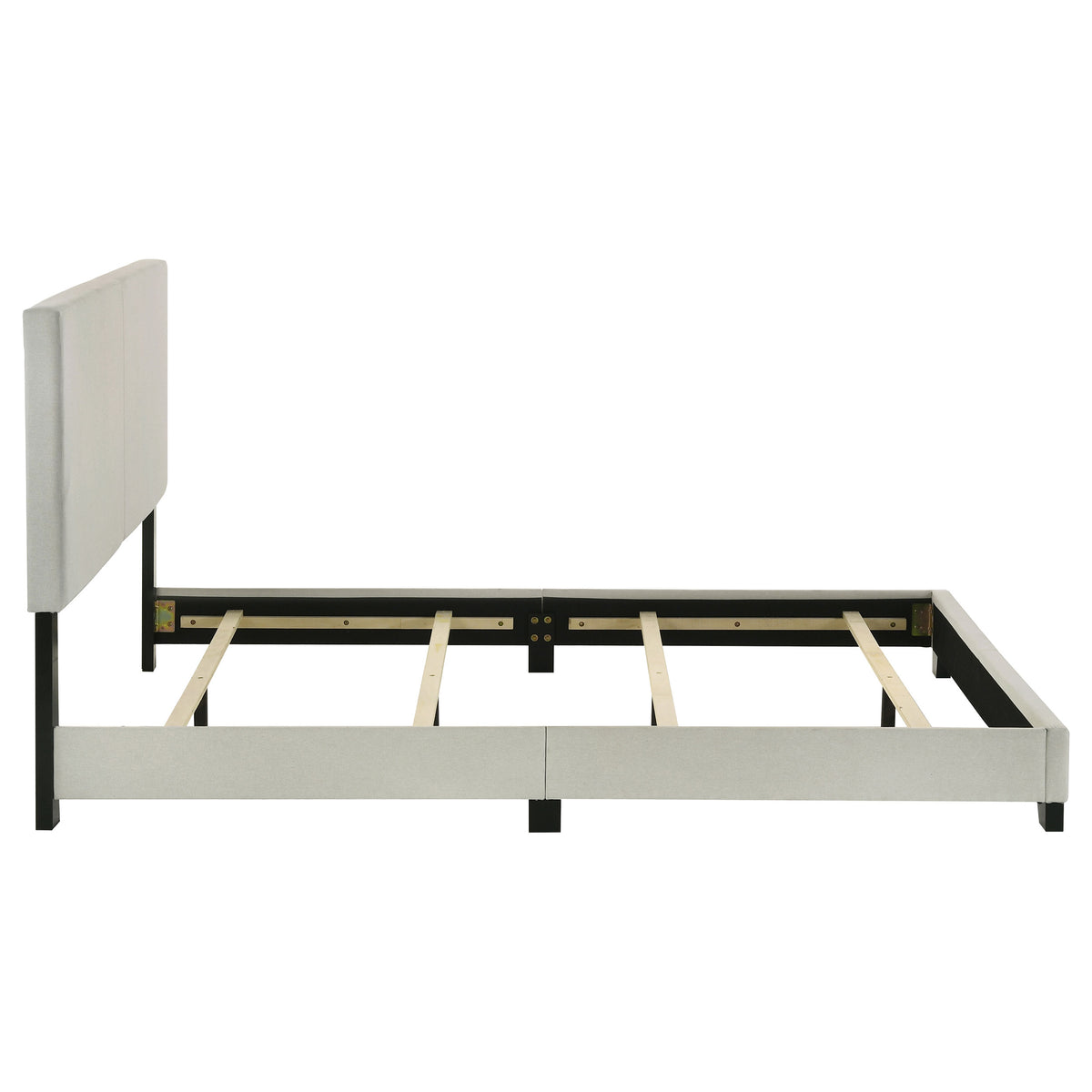 Dorian Fabric Upholstered Panel Bed - Queen, Cream
