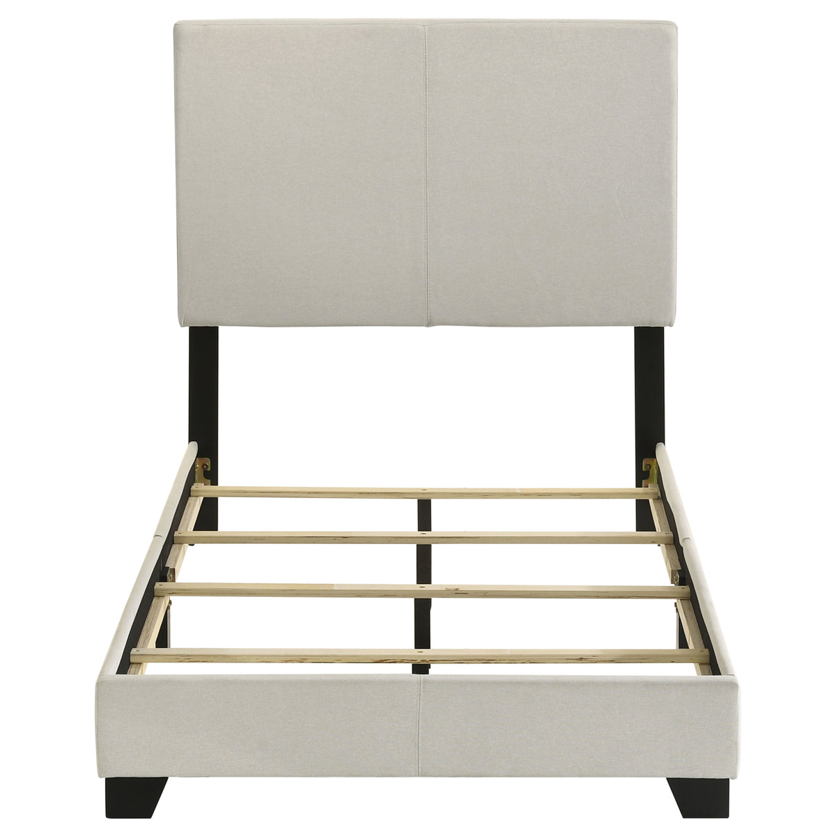 Dorian Fabric Upholstered Panel Bed - Twin, Cream
