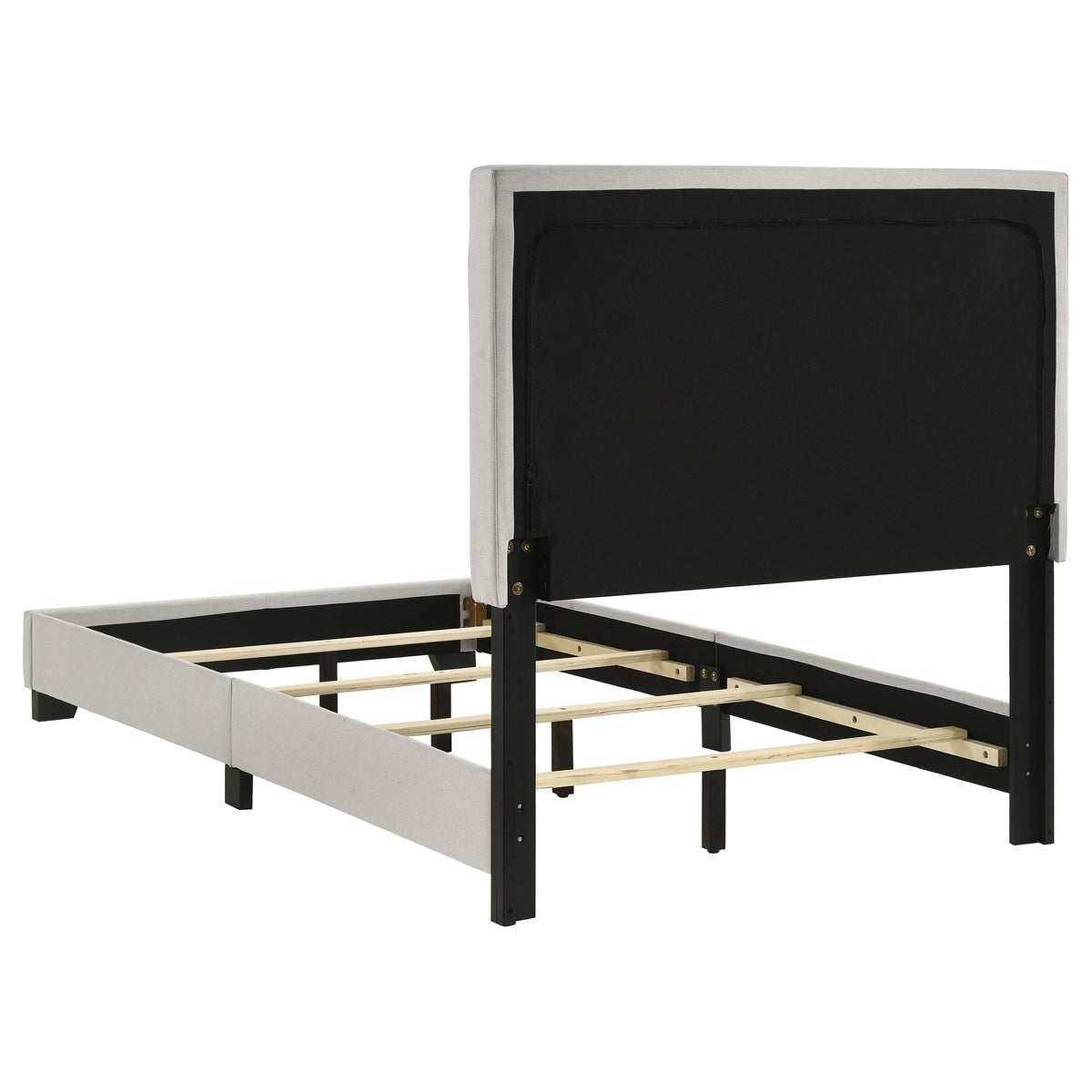 Dorian Fabric Upholstered Panel Bed - Twin, Cream