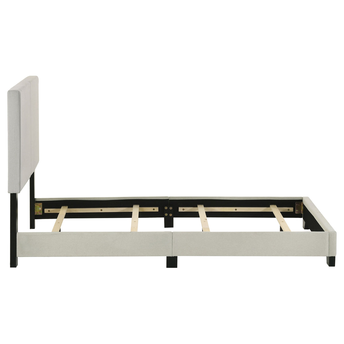 Dorian Fabric Upholstered Panel Bed - Twin, Cream