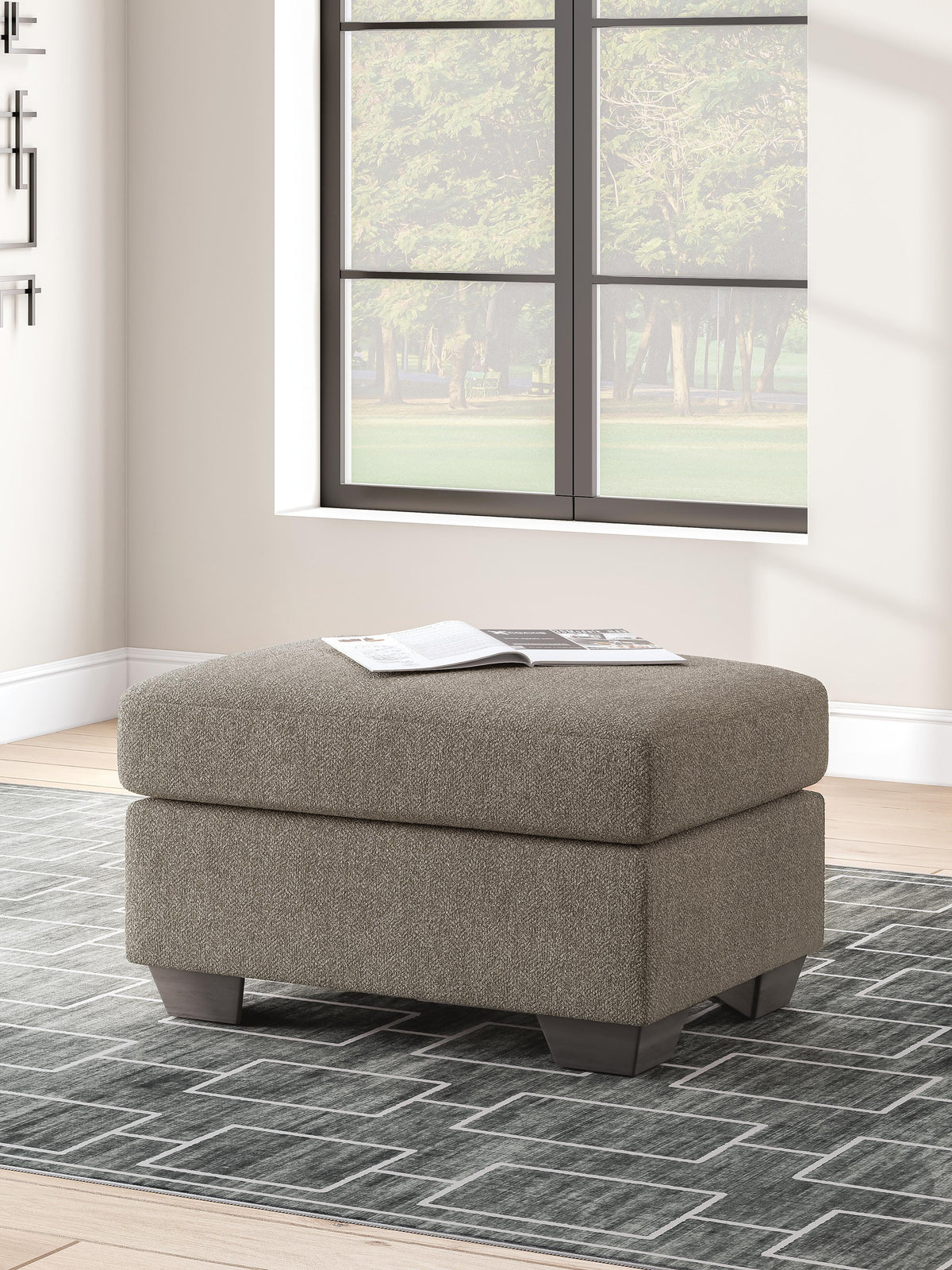 Triston-Peaks Ottoman Chenille