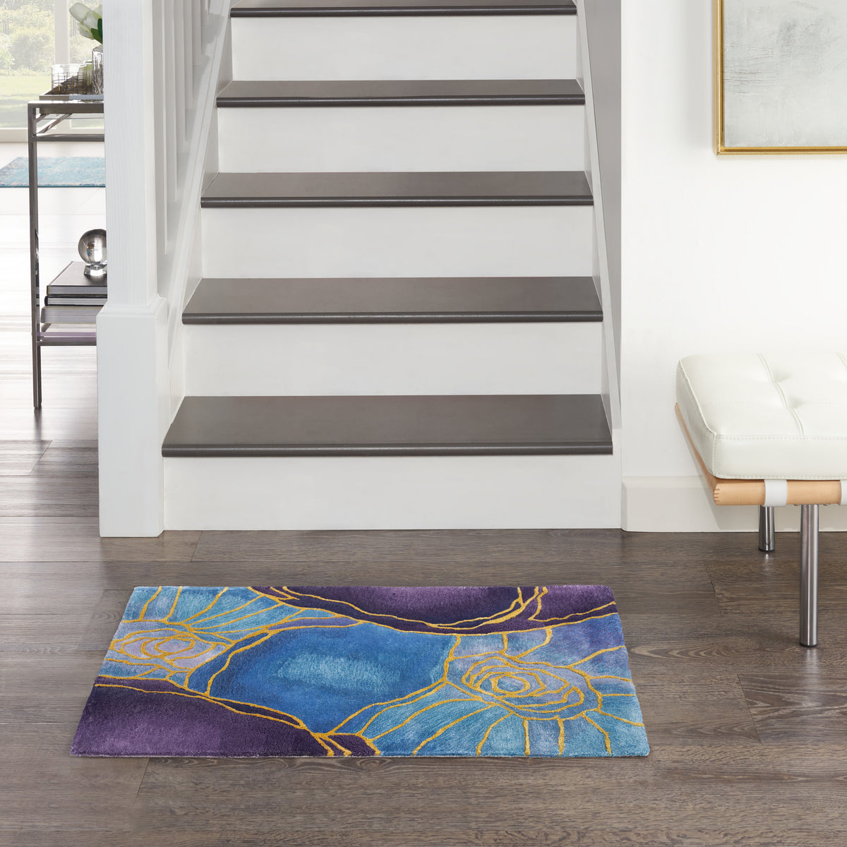 Prismatic PRS32 Blue Gold Rug - room scene