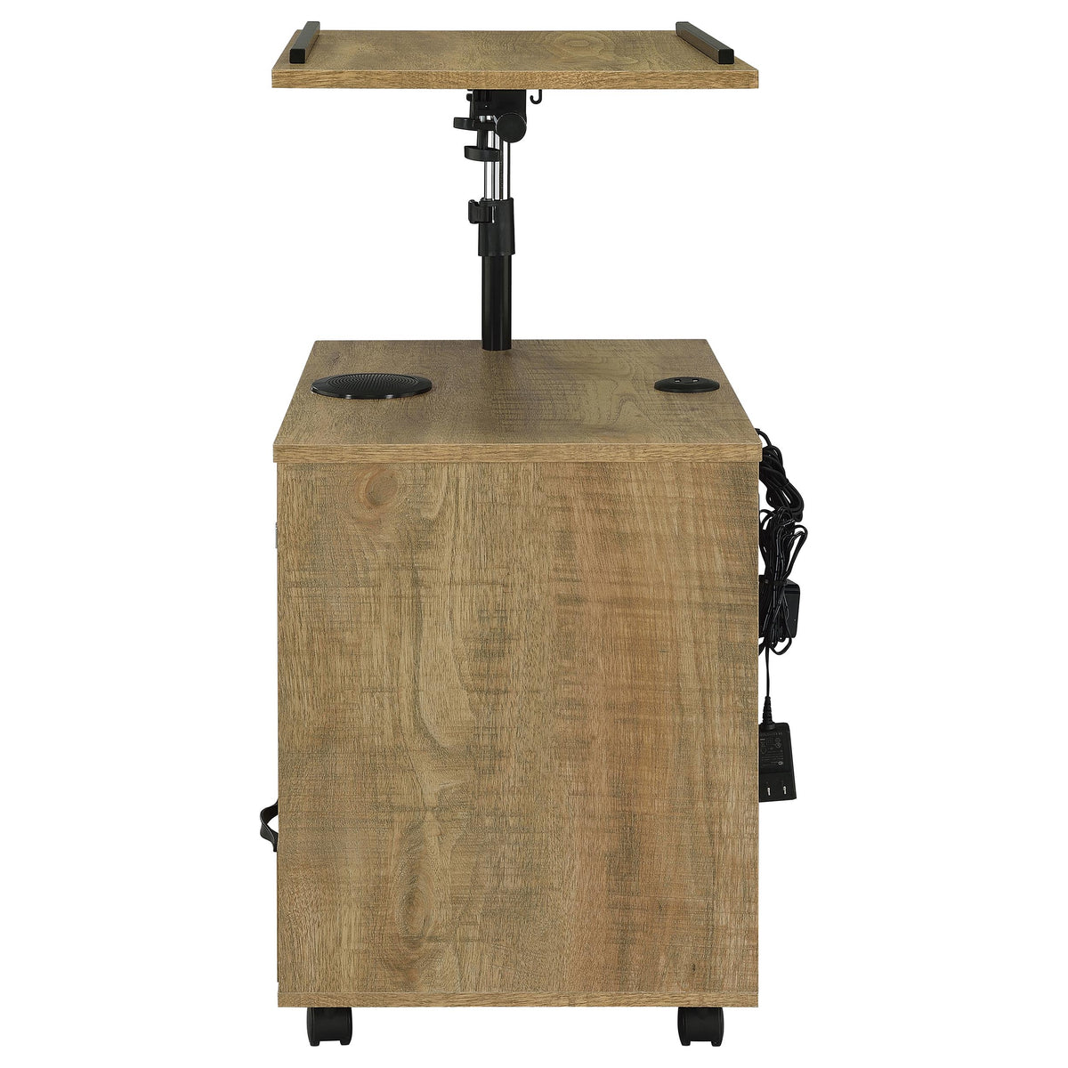 Lerma 1-drawer Adjustable Tray Top Nightstand with Speaker - Mango