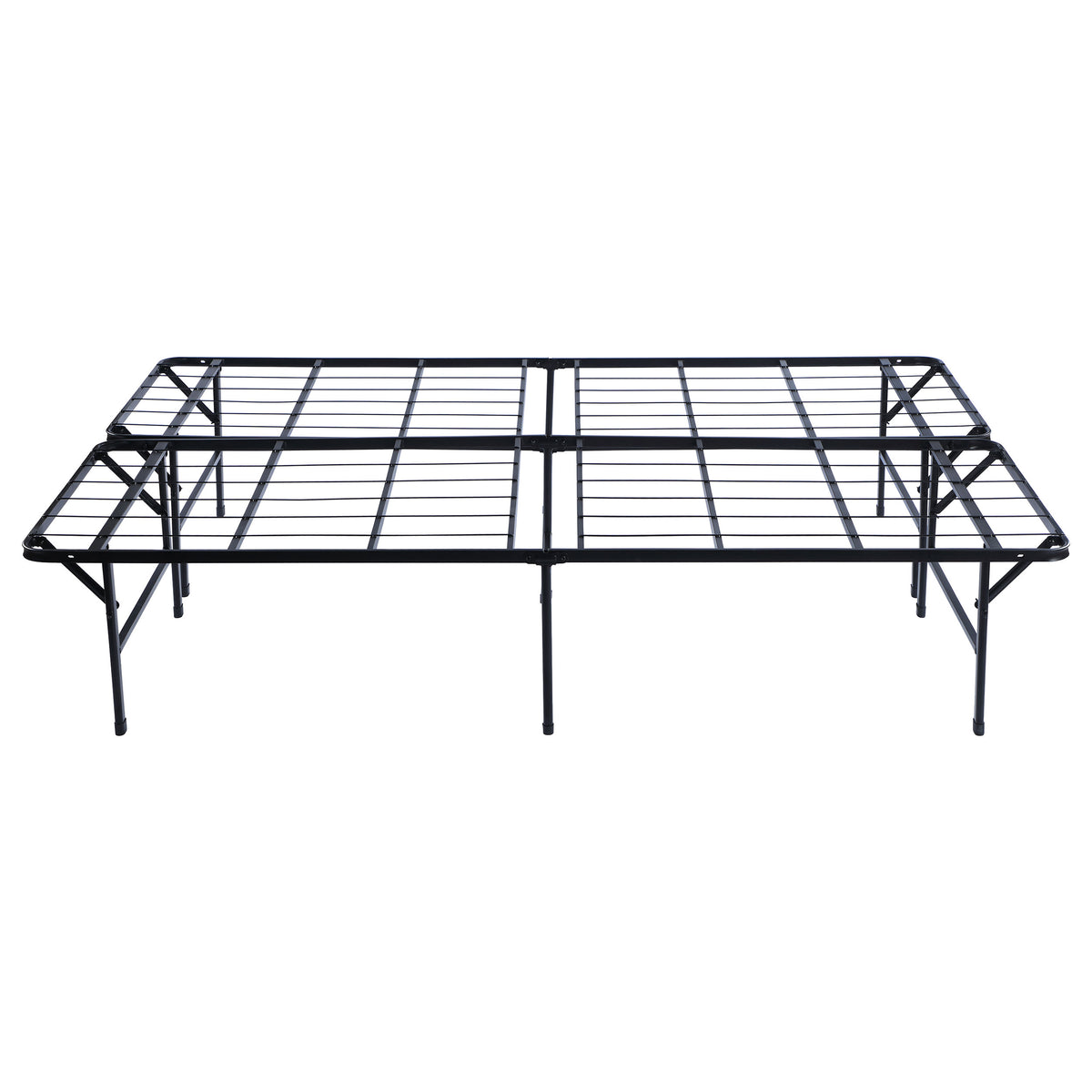 Mabel Metal Mattress Support Platform Bed Black - Eastern King