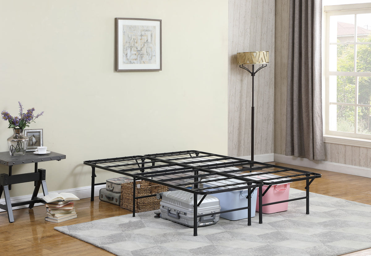 Mabel Metal Mattress Support Platform Bed Black - Queen