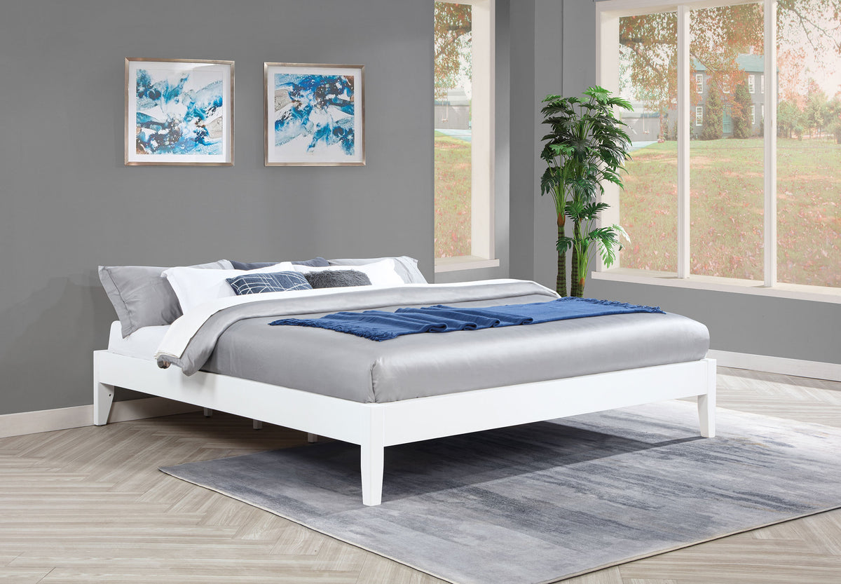 Hounslow Universal Platform Bed - Eastern King, White
