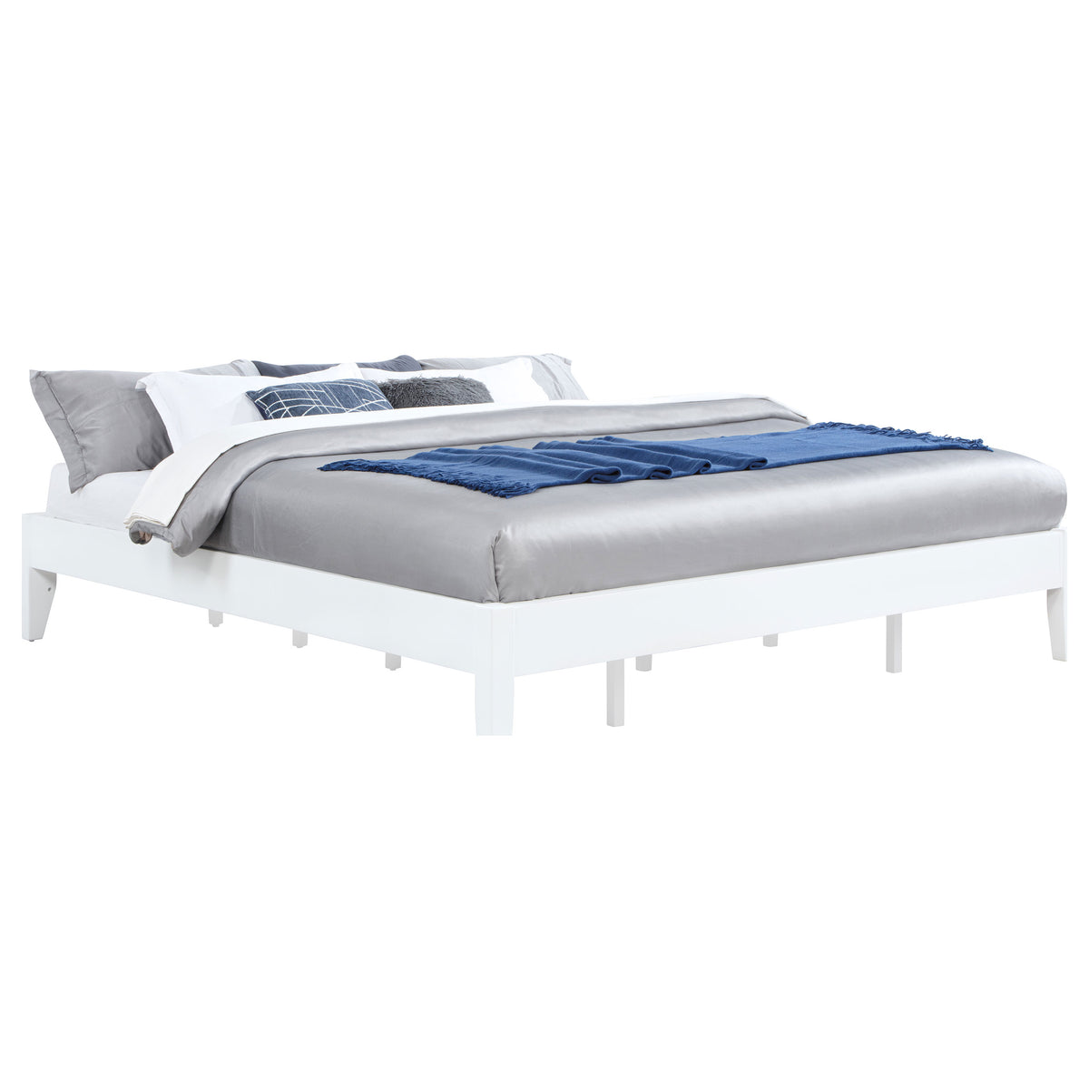 Hounslow Universal Platform Bed - Eastern King, White
