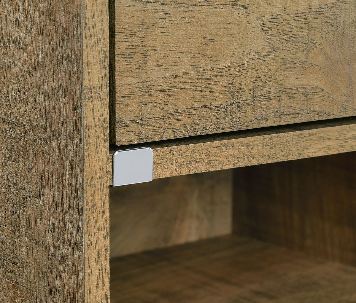 Furda 2-drawer LED Nightstand Bedside Table with Speaker - Mango