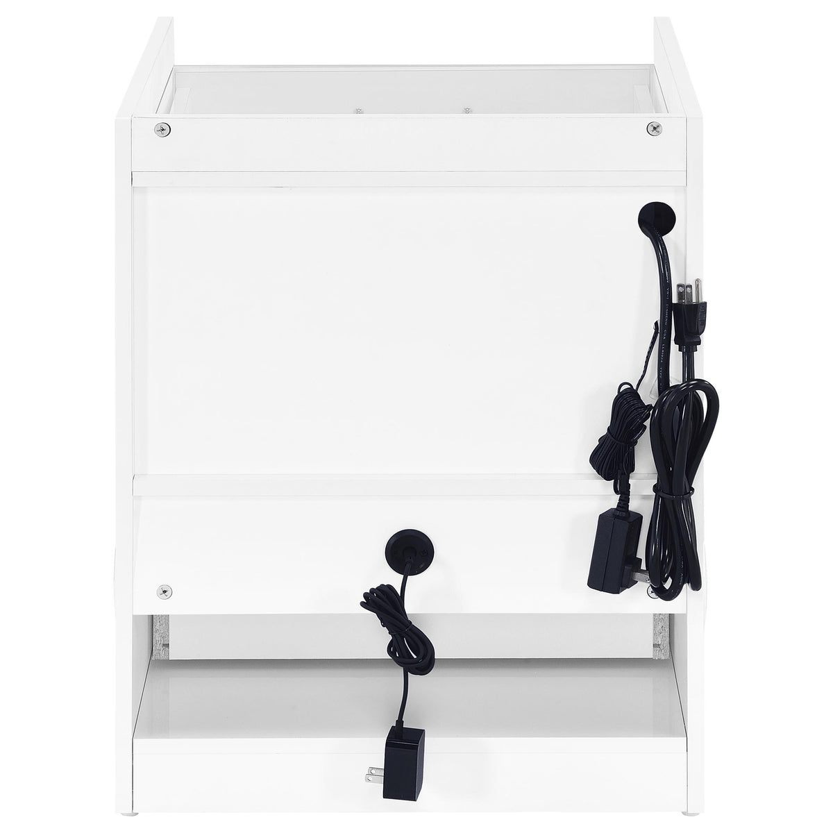 Furda 2-drawer LED Nightstand Bedside Table with Speaker - White