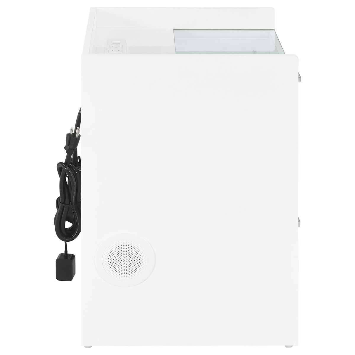 Furda 2-drawer LED Nightstand Bedside Table with Speaker - White