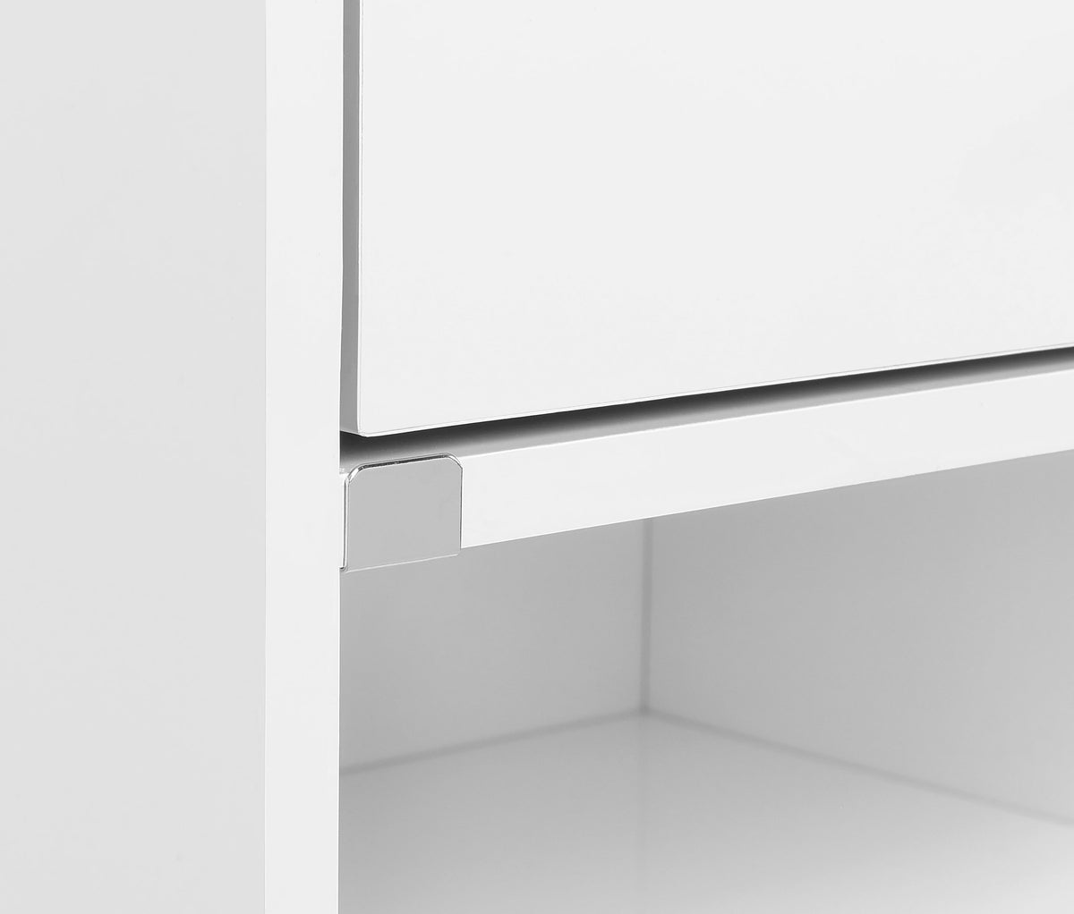 Furda 2-drawer LED Nightstand Bedside Table with Speaker - White