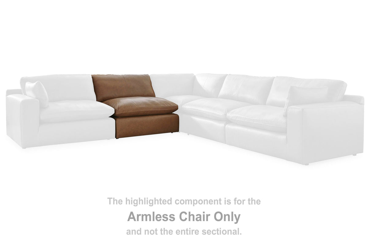 Emilia Armless Chair Leather