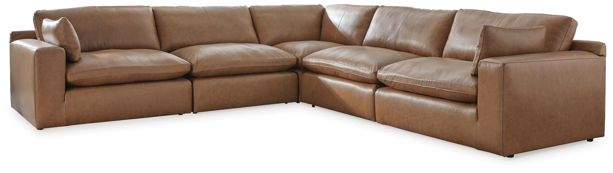 Emilia 5-Piece Sectional Leather