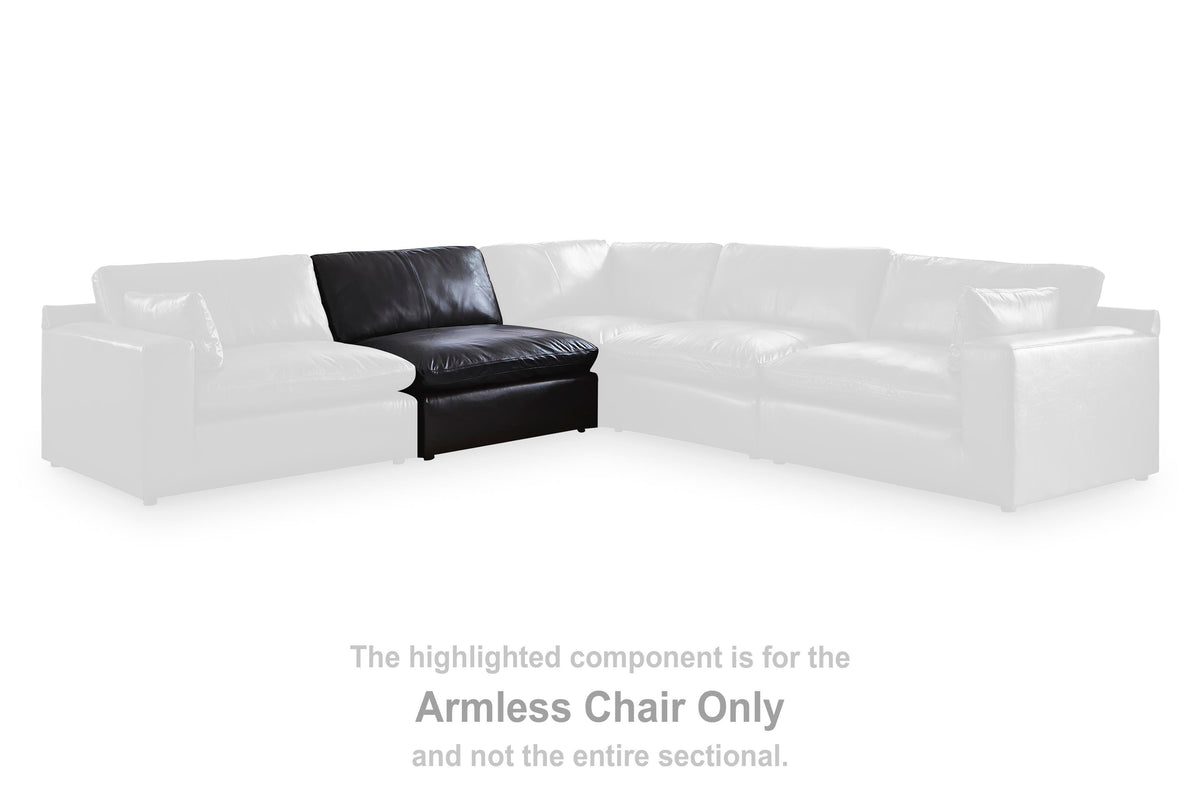 Emilia Armless Chair Leather