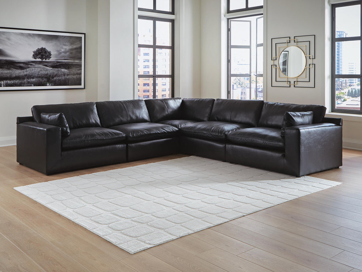 Emilia 5-Piece Sectional Leather