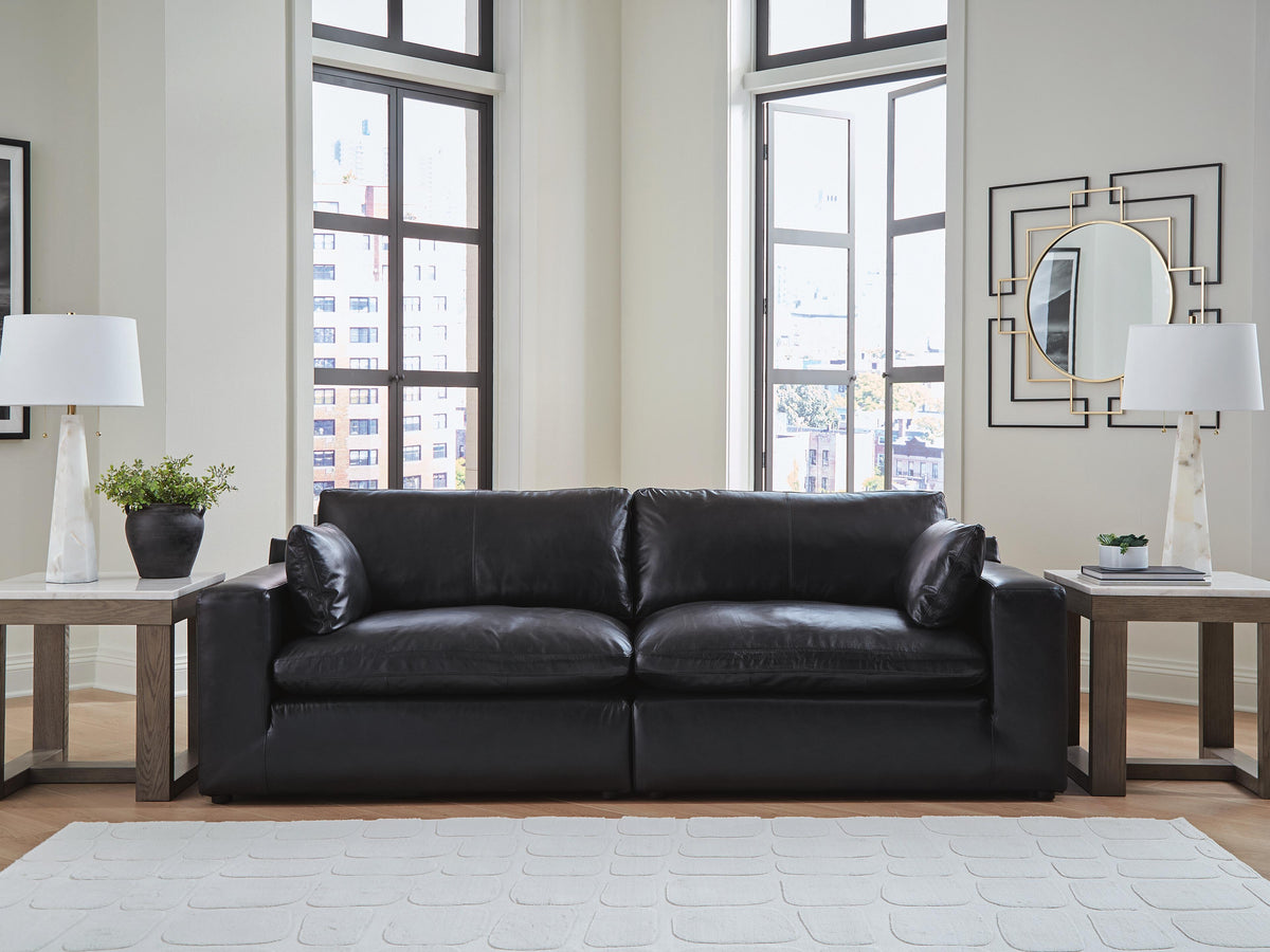Emilia 2-Piece Sectional Loveseat Leather