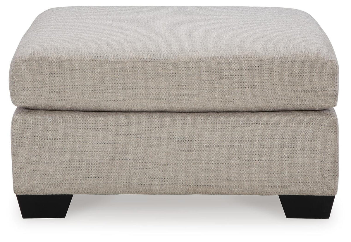 Mahoney Oversized Accent Ottoman Chenille