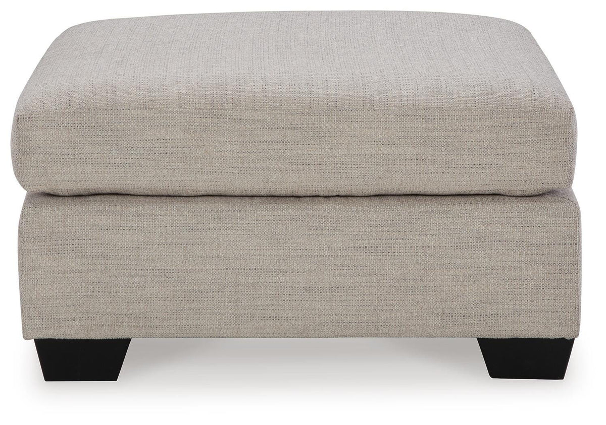 Mahoney Oversized Accent Ottoman Chenille