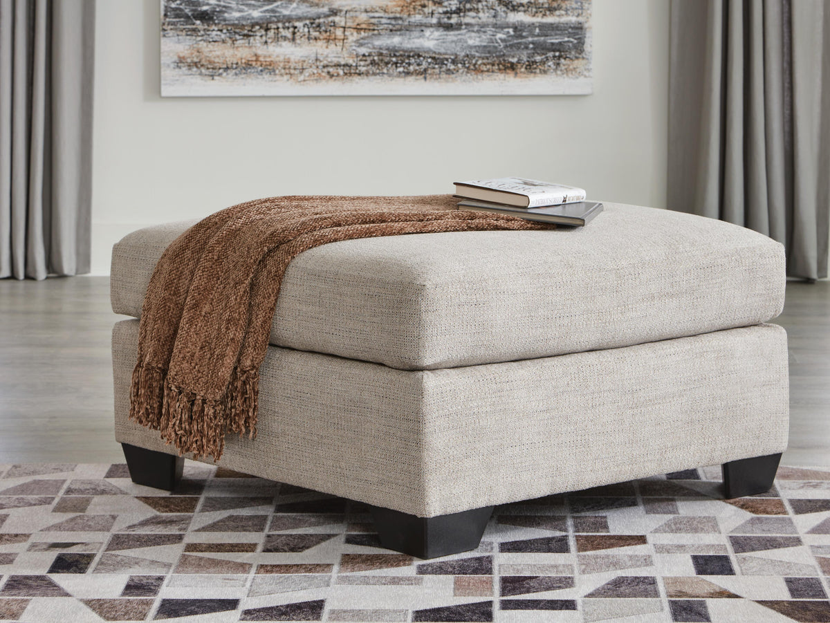 Mahoney Oversized Accent Ottoman Chenille