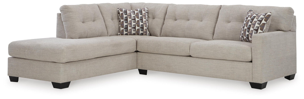 Mahoney 2-Piece Sleeper Sectional with Chaise Chenille