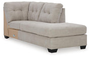 Mahoney RAF Corner Chaise Chenille - Pebble
