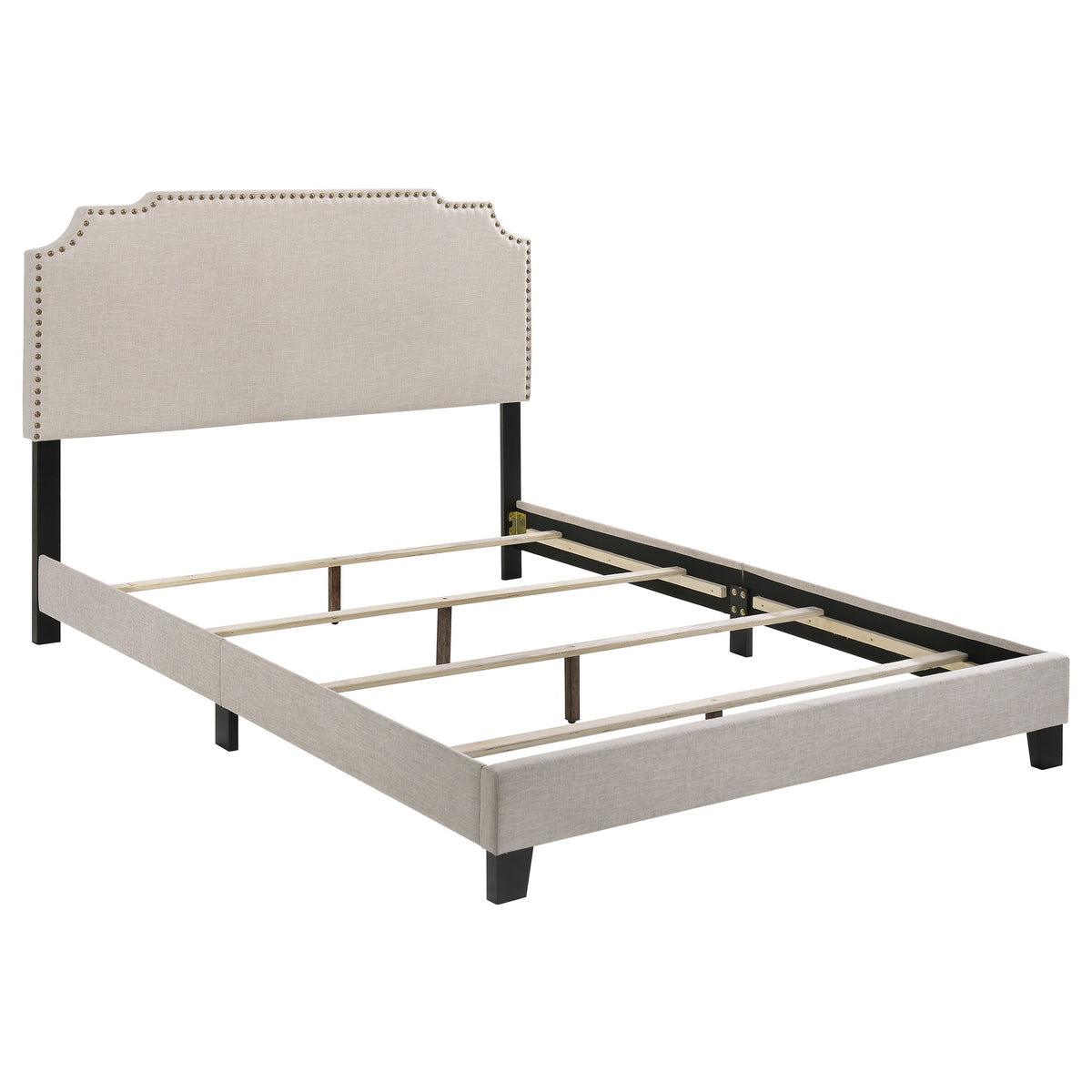Tamarac Upholstered Panel Bed Beige - Eastern King