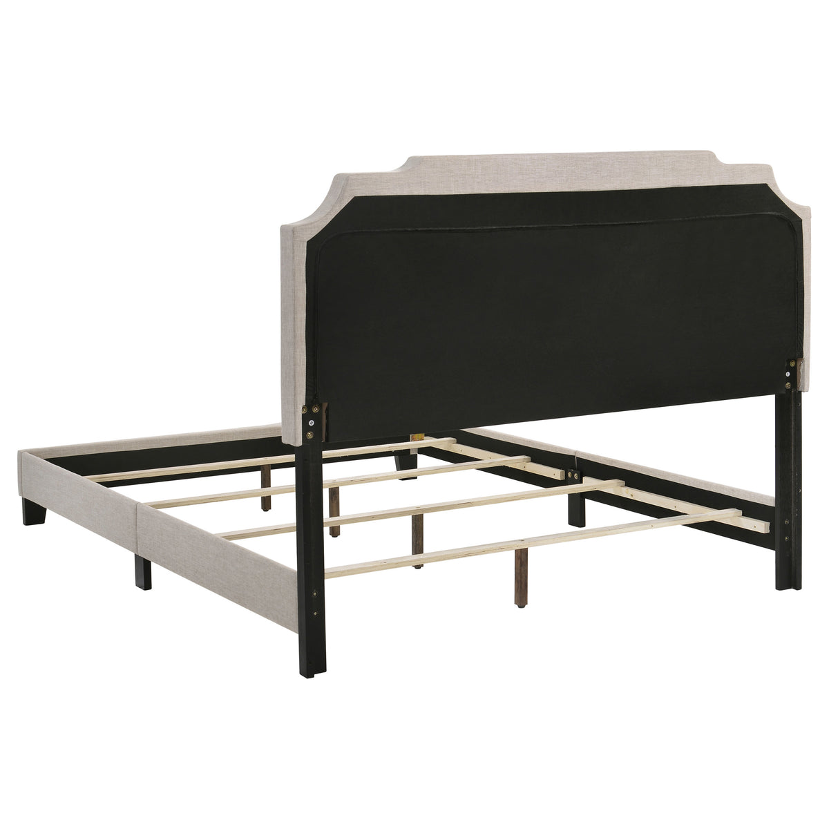 Tamarac Upholstered Panel Bed Beige - Queen