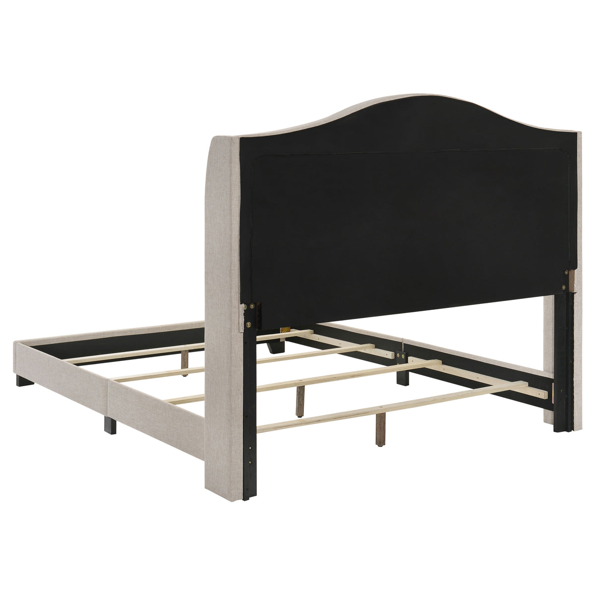 Sonoma Upholstered Wingback Bed - Queen, Beige