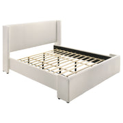 Alamosa Boucle Upholstered Bed White - Eastern King