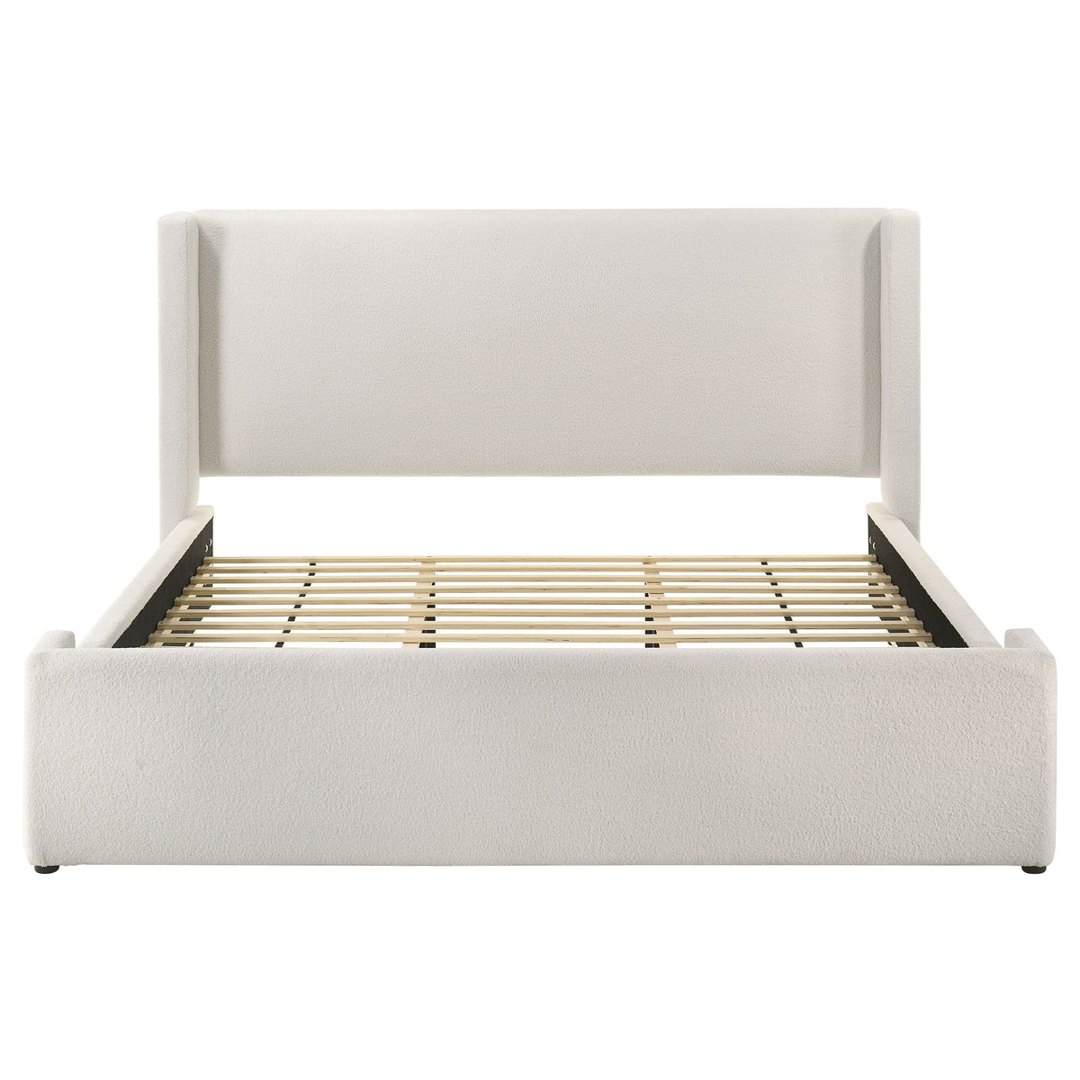 Alamosa Boucle Upholstered Bed White - Eastern King