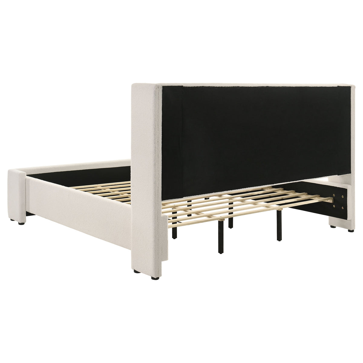 Alamosa Boucle Upholstered Bed White - Eastern King