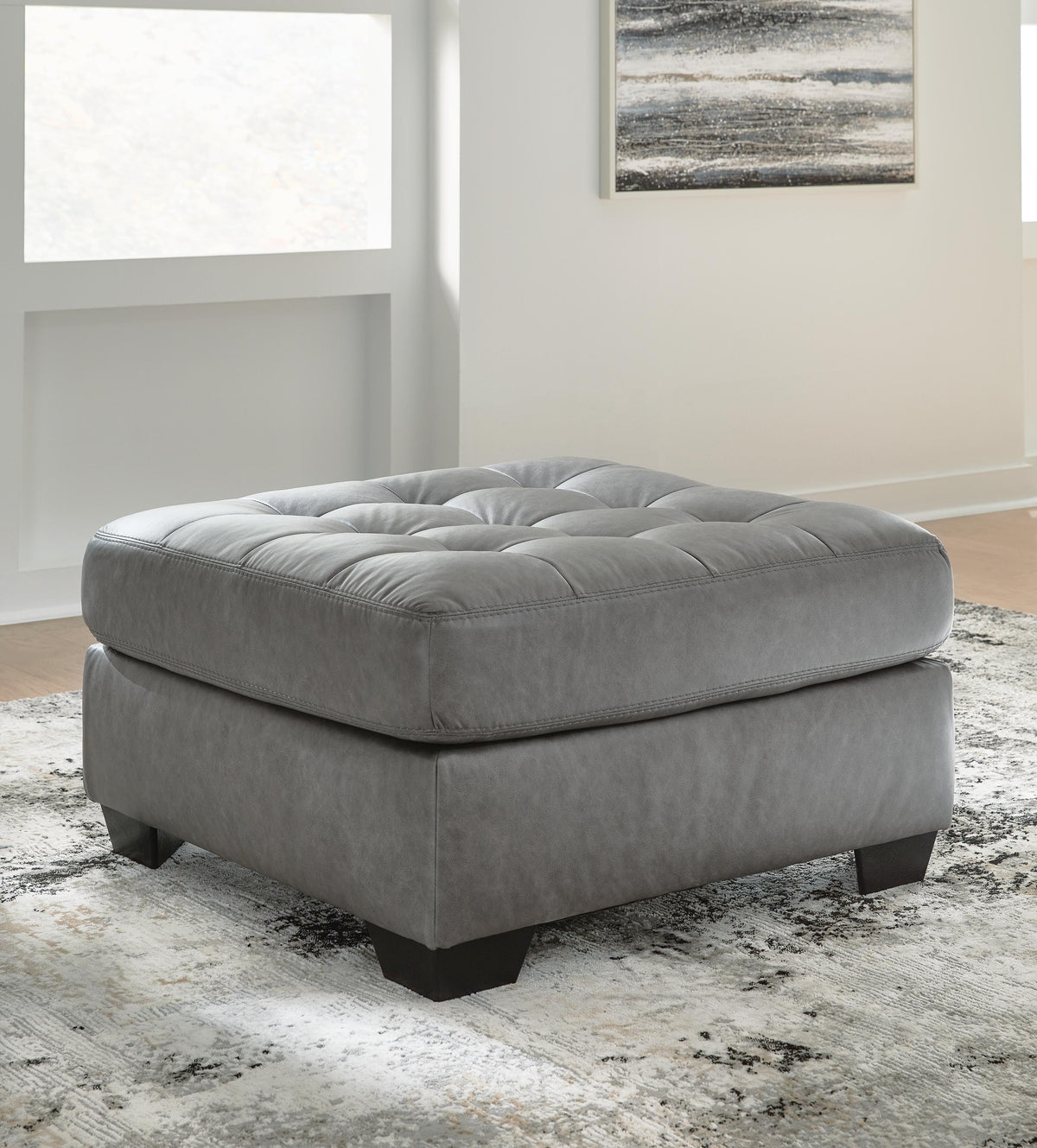 Clairette Court Oversized Accent Ottoman Chenille