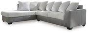 Clairette Court 2-Piece Sectional with Chaise Chenille