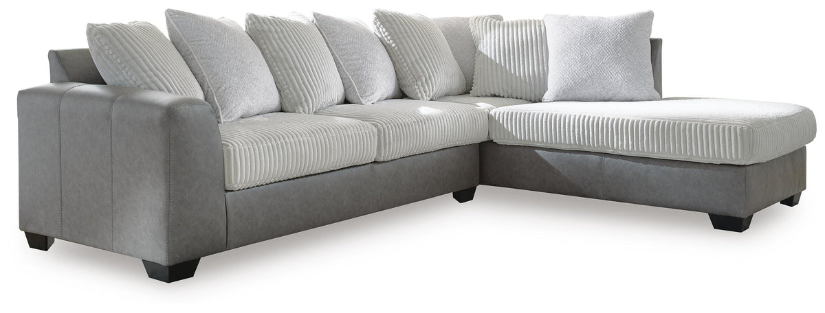 Clairette Court 2-Piece Sectional with Chaise Chenille