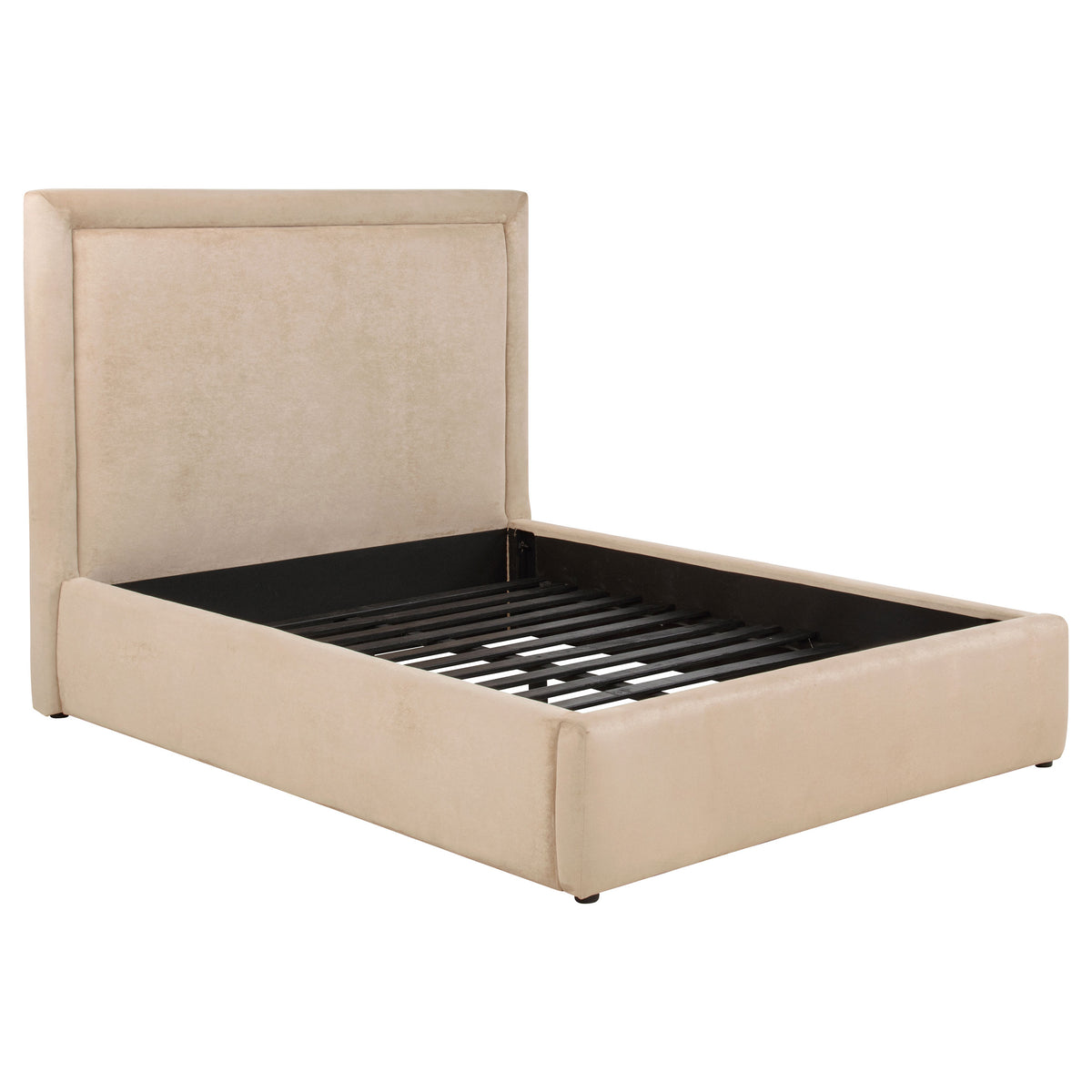 Lawson 54-inch Upholstered Platform Bed - Full, Light Saddle