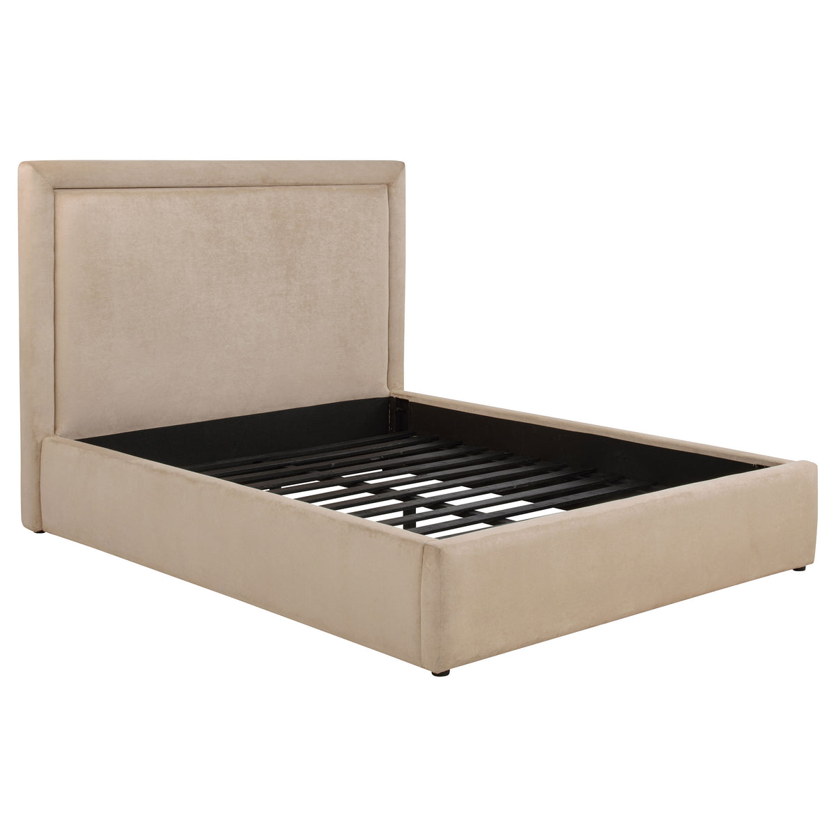 Lawson 54-inch Upholstered Platform Bed - Eastern King, Light Saddle
