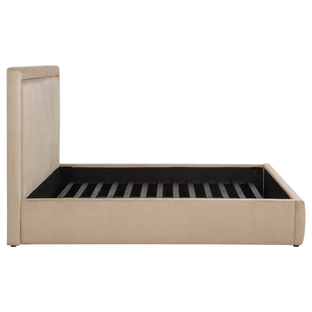 Lawson 54-inch Upholstered Platform Bed - Eastern King, Light Saddle