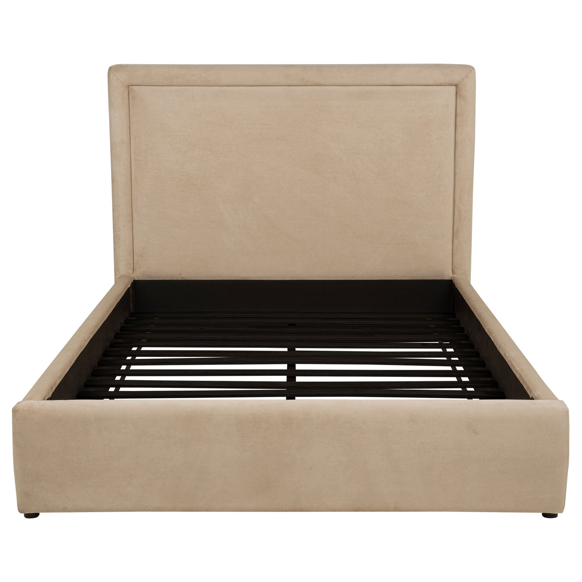Lawson 54-inch Upholstered Platform Bed - Queen, Light Saddle