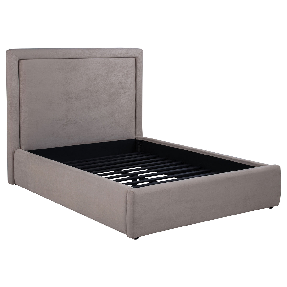 Lawson 54-inch Upholstered Platform Bed - Full, Mushroom