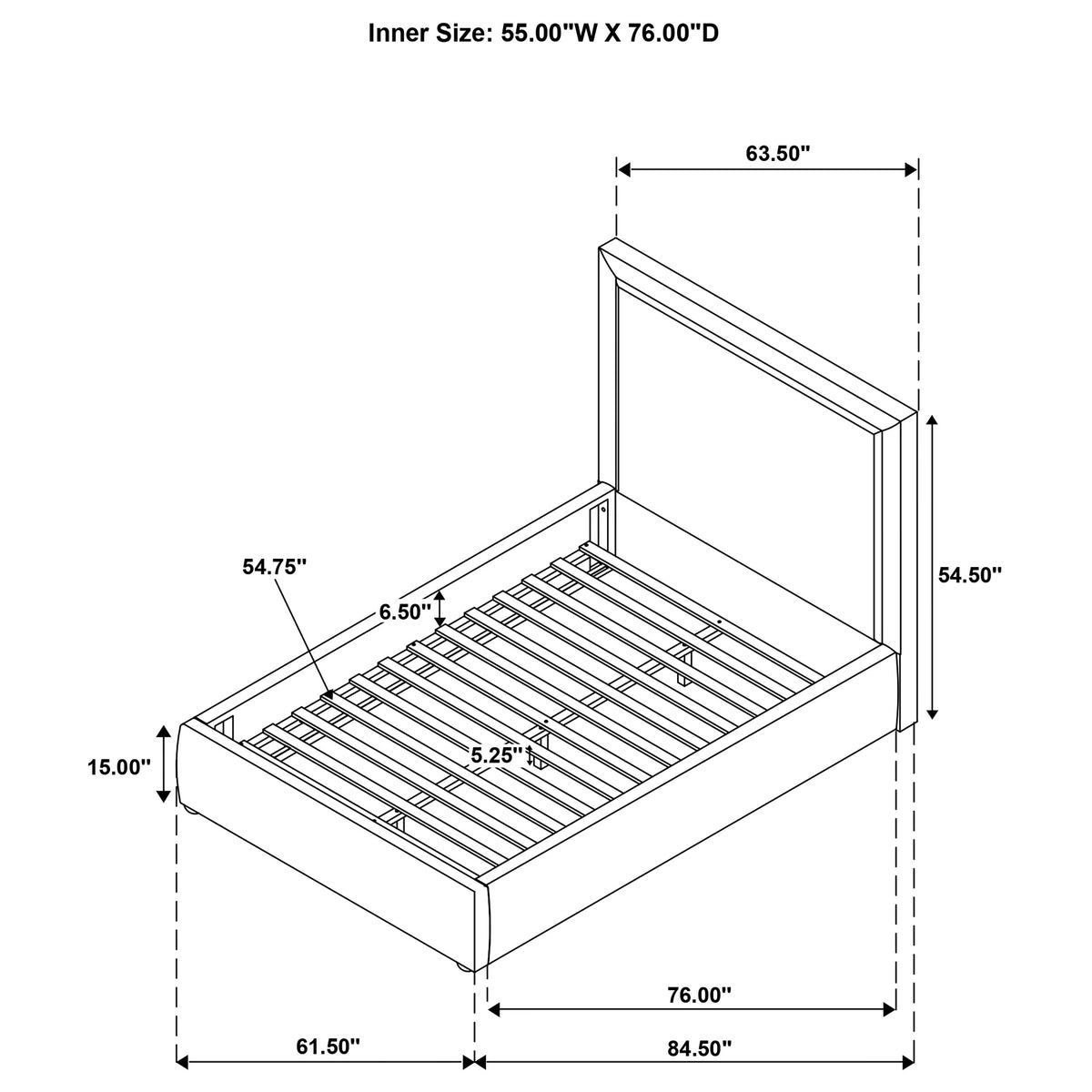 Lawson 54-inch Upholstered Platform Bed - Full, Mushroom