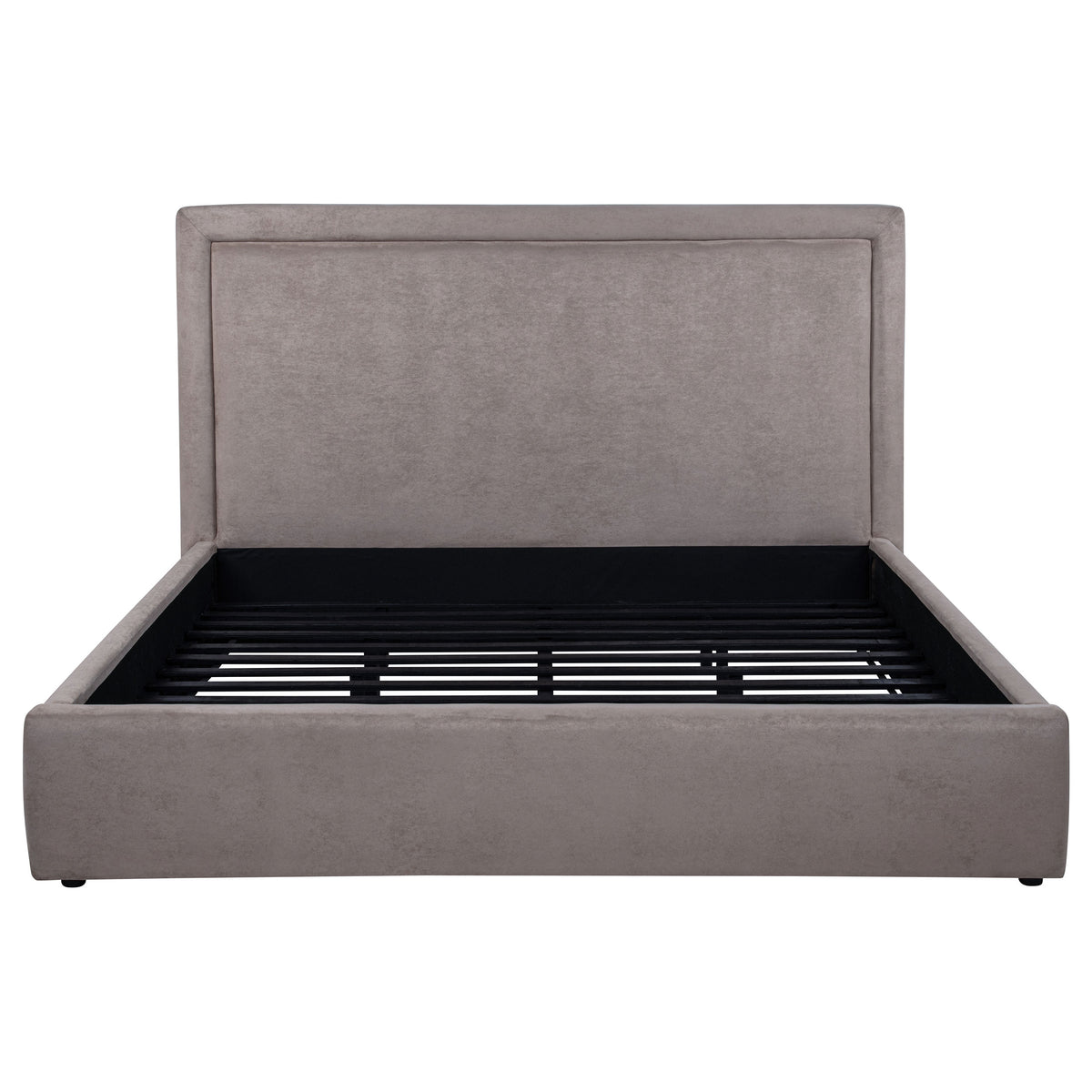 Lawson 54-inch Upholstered Platform Bed - Eastern King, Mushroom