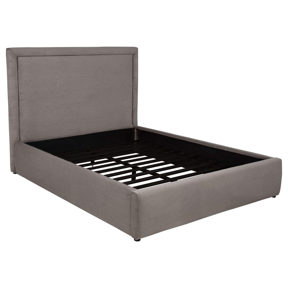 Lawson 54-inch Upholstered Platform Bed - Queen, Mushroom