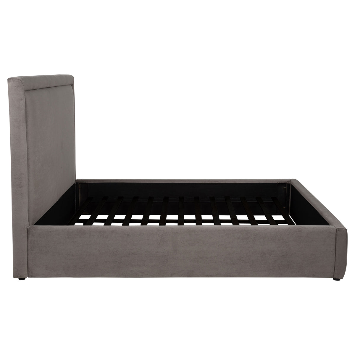 Lawson 54-inch Upholstered Platform Bed - Queen, Mushroom