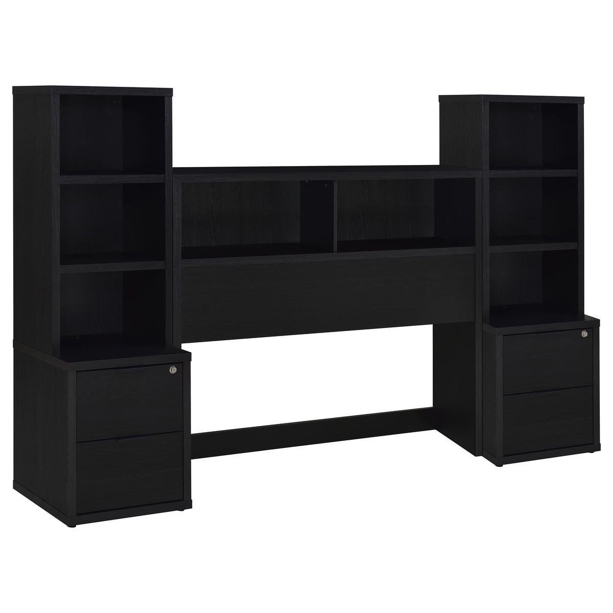 Westpark 3-piece Bedroom Set Bookcase Headboard - Full, Black