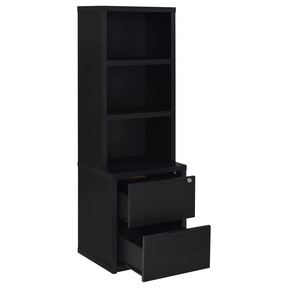 Westpark 3-piece Bedroom Set Bookcase Headboard - Full, Black