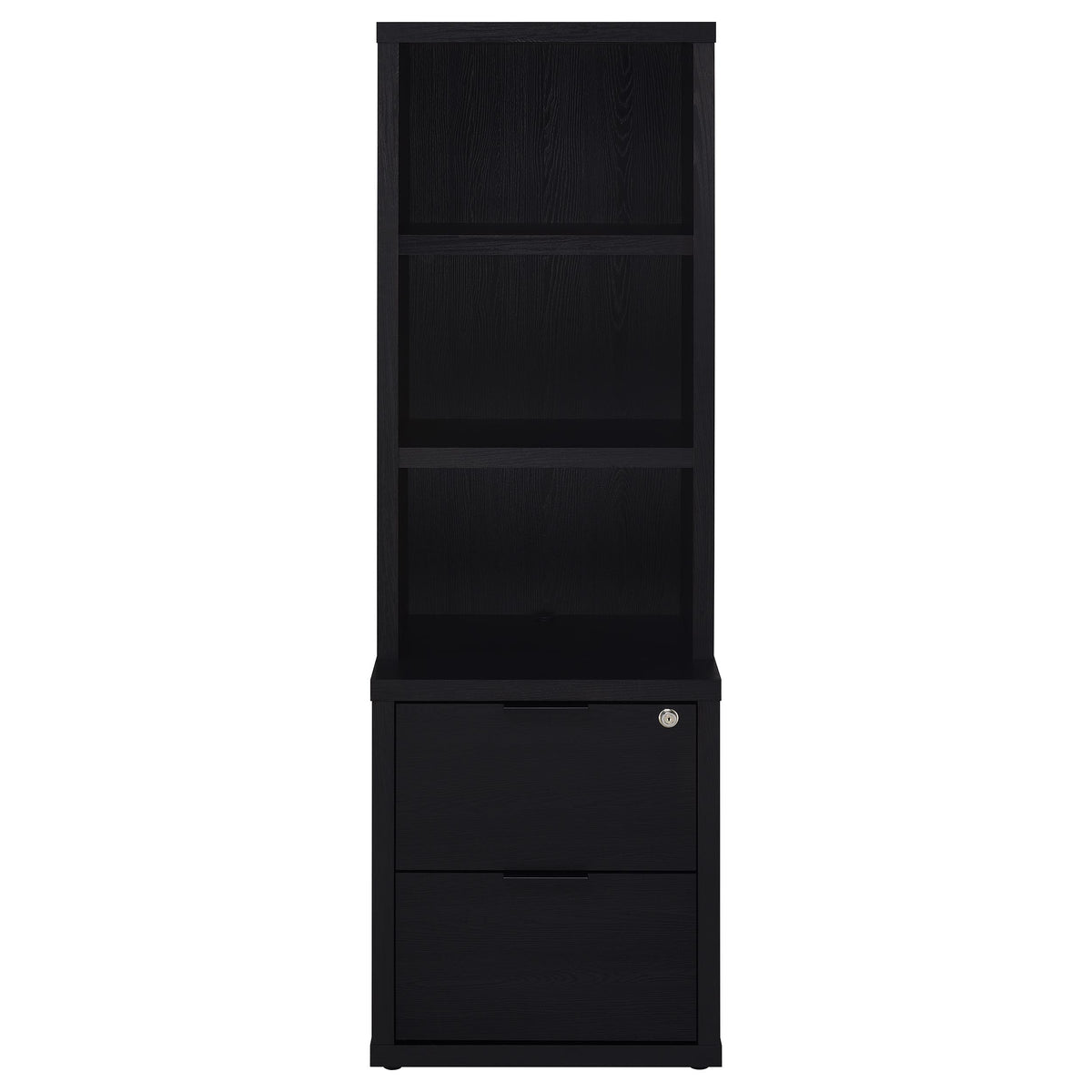 Westpark 3-piece Bedroom Set Bookcase Headboard - Queen, Black