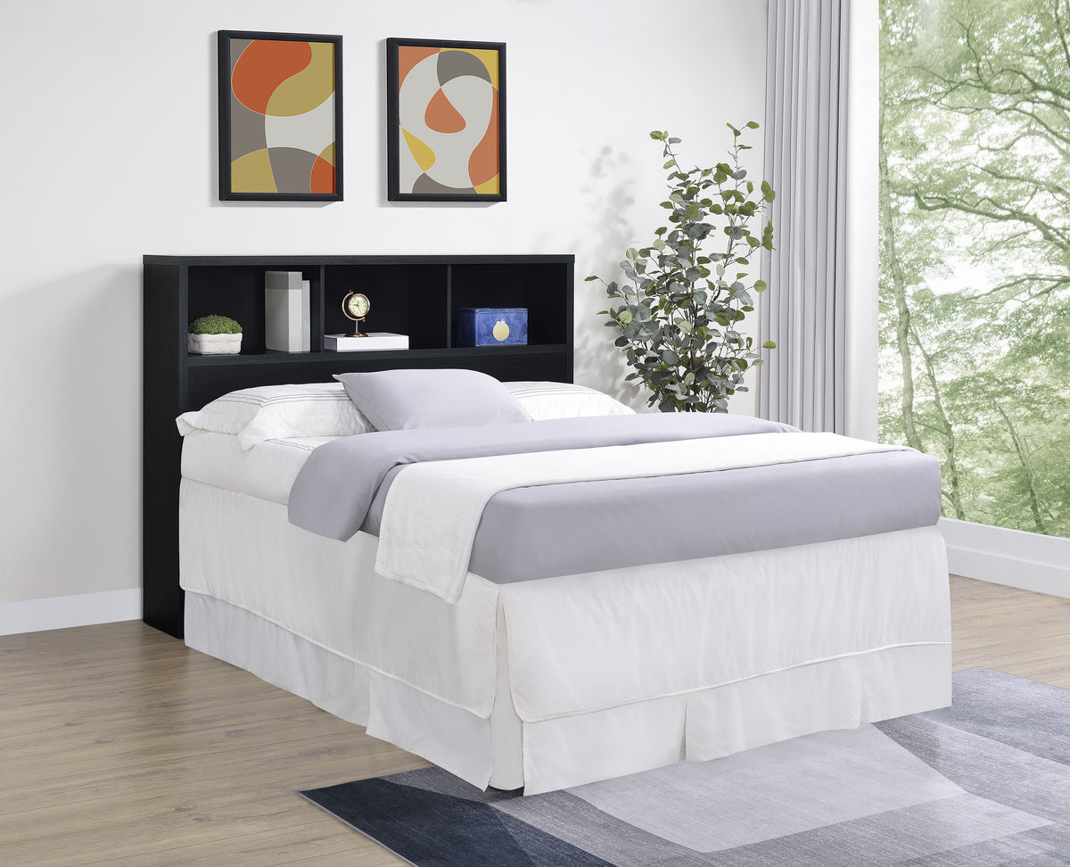 Westpark 49-inch Bookcase Headboard - Queen, Black