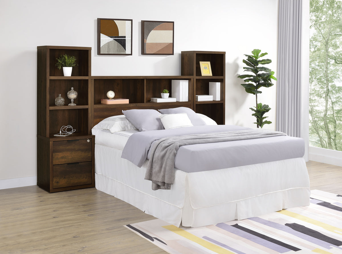 Westpark 49-inch Bookcase Headboard - Full, Dark Pine