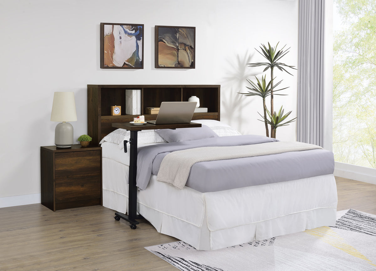 Westpark 49-inch Bookcase Headboard - Queen, Dark Pine